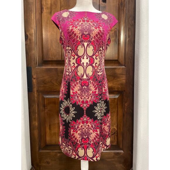 London Times Dresses & Skirts - London Times Sleeveless Purple Floral Boho Midi Dress Size 10